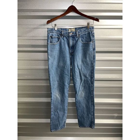 L.L. Bean Other - L.L. Bean Flannel Lined Light Wash Classic Fit Jeans Size 32